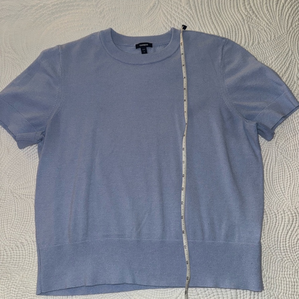 Express Light Blue Crew Neck Sweater